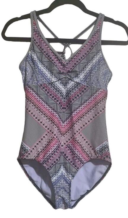 Prana Other - Prana Swimsuit One-Piece Women's Size Extra-Small XS Gray Pink Strappy Outdoors